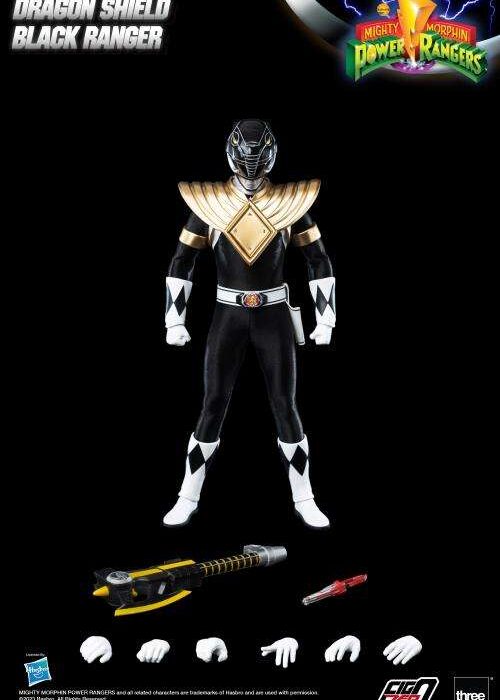 Alternative view of THREEZERO Mmpr Dragon Shield Black Ranger 1/6 Af