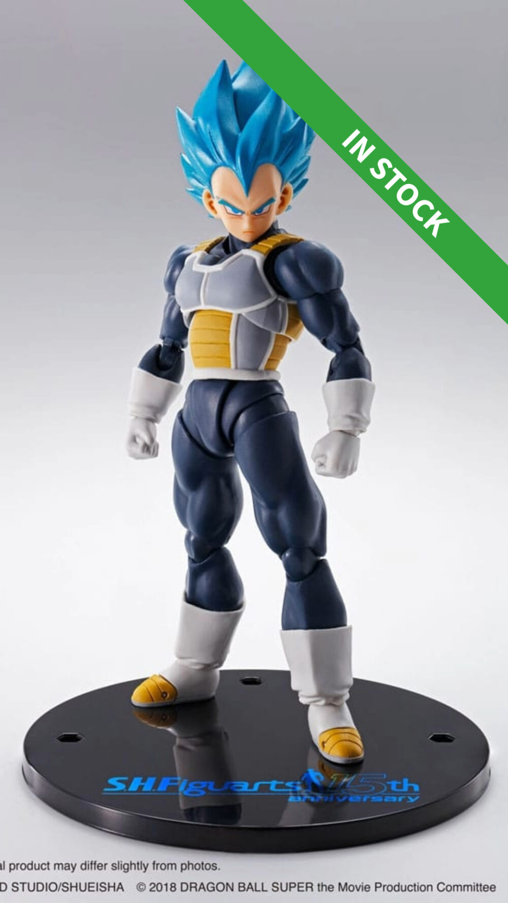 BANDAI S.H.Figuarts DRAGON BALL SUPER Vegeta Super Saiyan Blue (15th Anniversary Version)