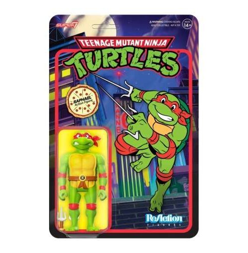 SUPER 7 Teenage Mutant Ninja Turtles Reaction Figure W7 Raphael Toon