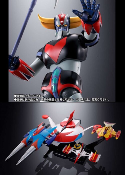 BANDAI SOUL OF CHOGOKIN GX-76SP Grendizer Anime Color Version + GX-76X3 Grendizer Spacer Full Set (Goldrake Ufo Robot)