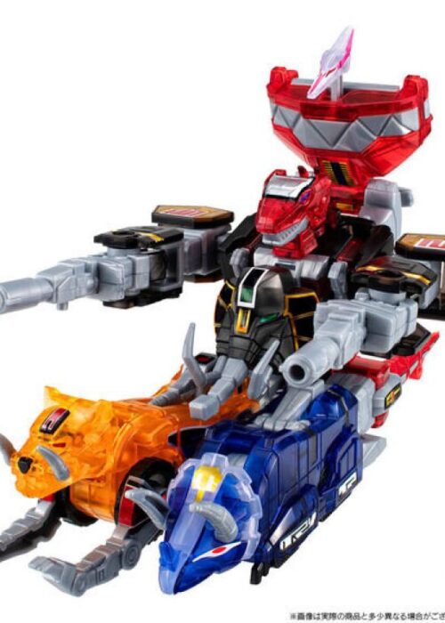 Alternative view of BANDAI SMP (SHOKUGAN MODELING PROJECT) Kyoryu Sentai Juranger - Daijuujin Clear Color Ver. Plastic Kit Megazord