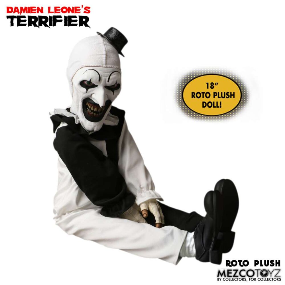 MEZCO TOYS Terrifier Art The Clown Roto Plush