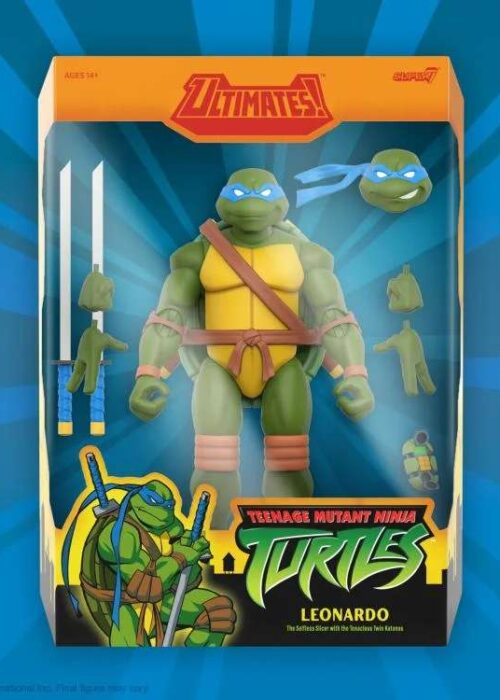 Alternative view of SUPER 7 Tmnt Ultimates! W12 Leonardo Animated 2003 Af