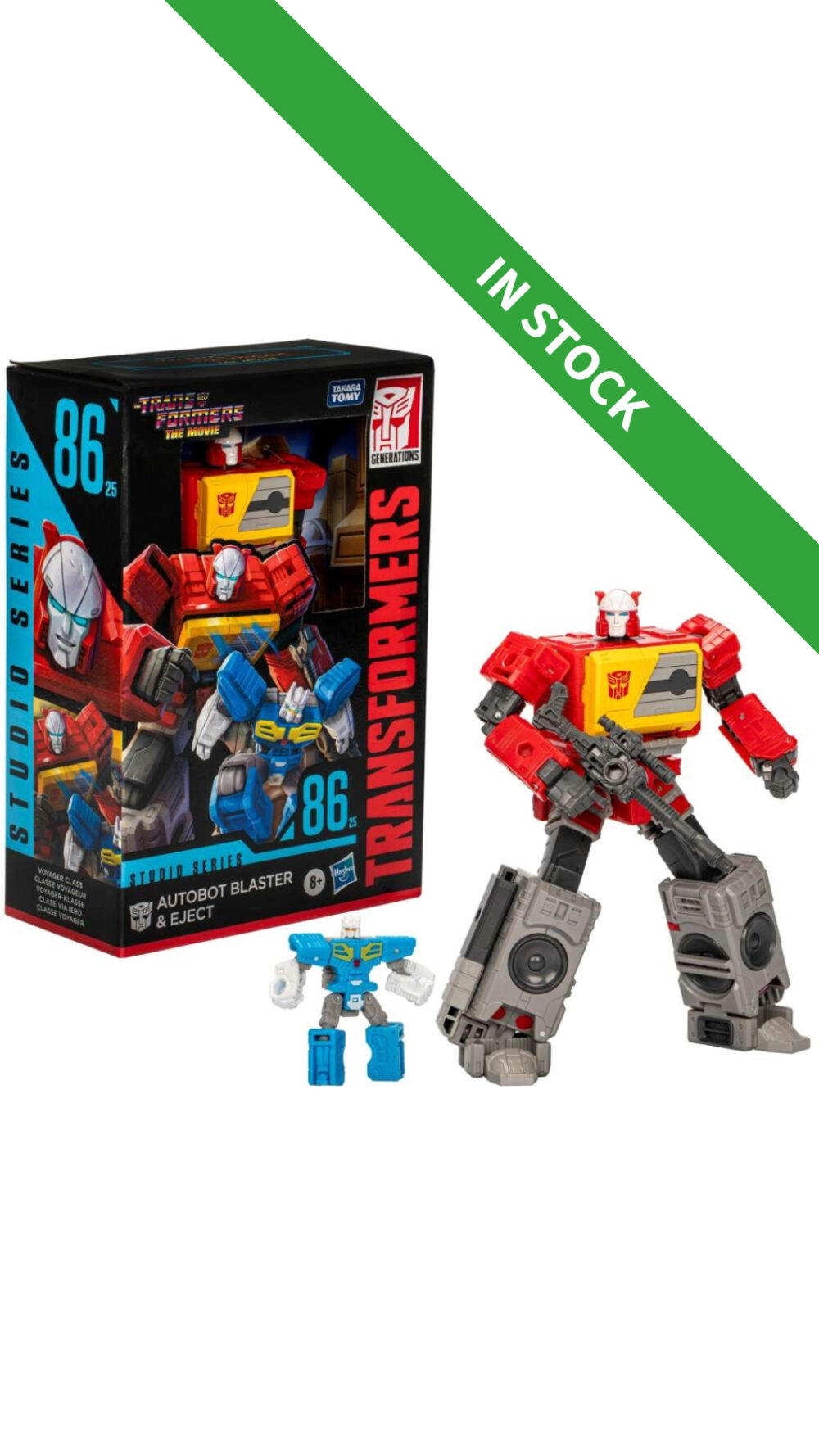 HASBRO Transformers Studio Series 86 The Movie Autobot Blaster & Eject Action Figure