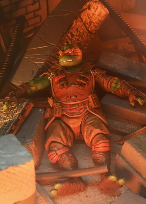 Alternative view of NECA Tmnt The Last Ronin Ultimate Flashback Michelangelo Af