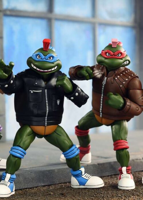 Alternative view of NECA Tmnt Cartoon Punk Turtles Af 4 Pack
