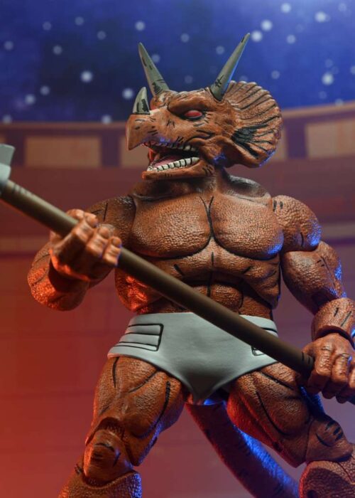 Alternative view of NECA TMNT Mirage Comic Triceraton Galdiato AF