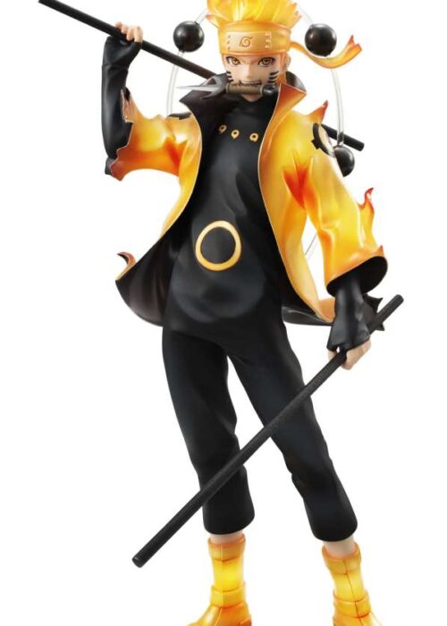 Alternative view of MEGAHOUSE Naruto Shippuden Naruto Uzumaki Six Paths Sage 15th Anniversary Gem Statue Rerun