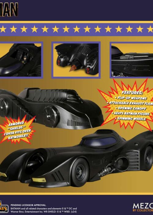Alternative view of MEZCO TOYS 5 Points 1989 Batman Batmobile