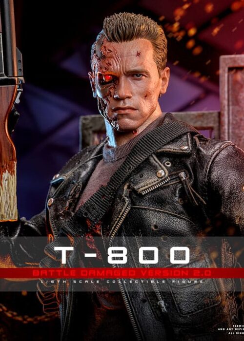 Alternative view of HOT TOYS Terminator 2 Movie Masterpiece Action Figure 1/6 T-800 Battle Damaged Version 2.0 32 cm