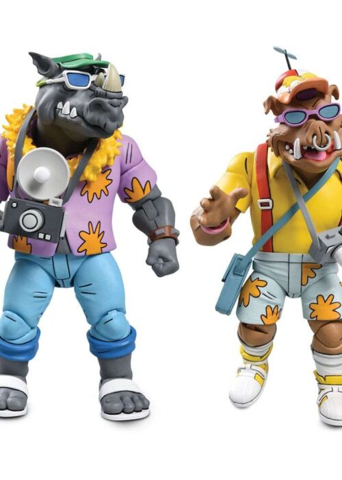 Alternative view of NECA TMNT Cartoon Vacation Bebop and Rocksteady AF 2-PACK
