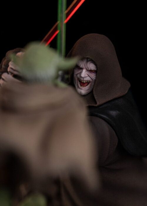 Alternative view of IRON STUDIOS Star Wars Deluxe Art Scale Statue 1/10 Yoda vs Emperor Palpatine (CCXP Exclusive 2024) 31 cm