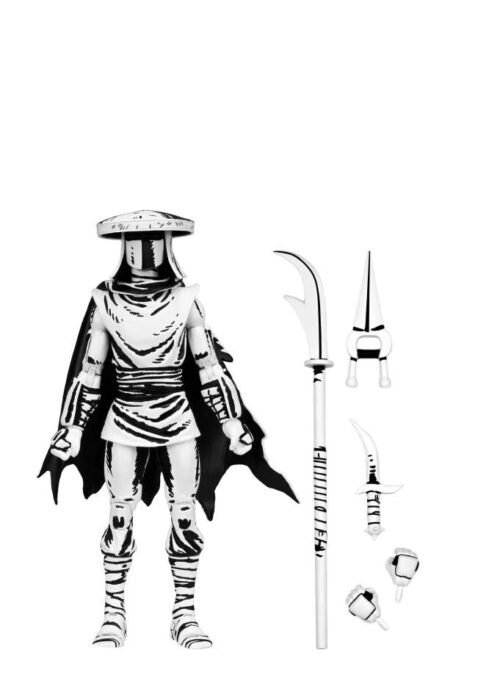 Alternative view of NECA TMNT Mirage Comics Elite Foot ninja Guard Black & White af