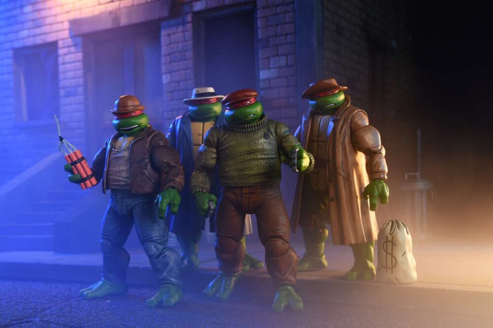 NECA TMNT Mirage Comics Gangster Turtles 4pack af