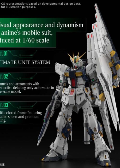 Alternative view of BANDAI PERFECT GRADE PG 1/60 NU GUNDAM RX-93 UNLEASHED