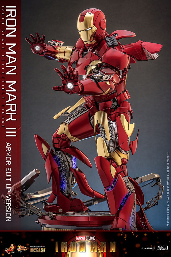 【箔押し 上位賞 PR】Iron Man Armor HOT TOYS Iron Man Movie Masterpiece Diecast Action Figure 1