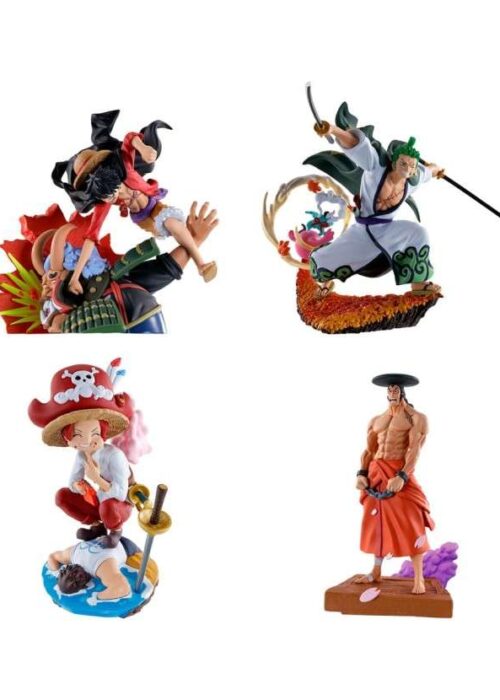 MEGAHOUSE One Piece Petitrama PVC Mini Statue Logbox Re Birth Wano Kuni Vol. 1 Set 9 cm