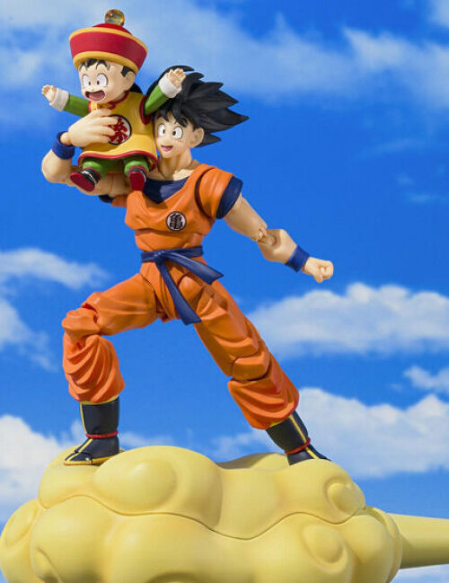 Alternative view of BANDAI S.H.Figuarts Dragon Ball Son Goku & Son Gohan Kid & Kintoun
