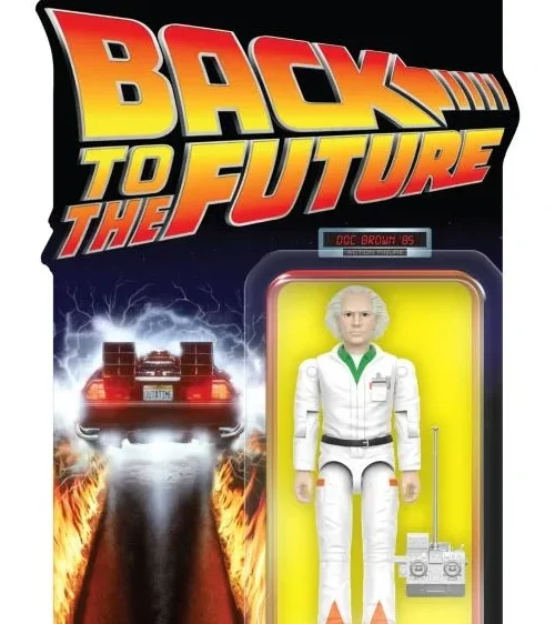 SUPER 7 Back To The Future Wave 1 Doc Brown '85 Reaction+ Figure