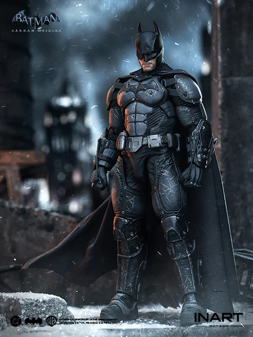 Alternative view of INART Batman Arkham Origins Batman Battle Damaged Ver 1/12 Action Figure