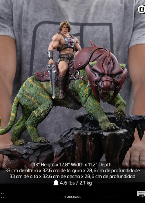 Alternative view of IRON STUDIOS Masters Of The Universe 2026 He-man And Battlecat 1/10 Statue